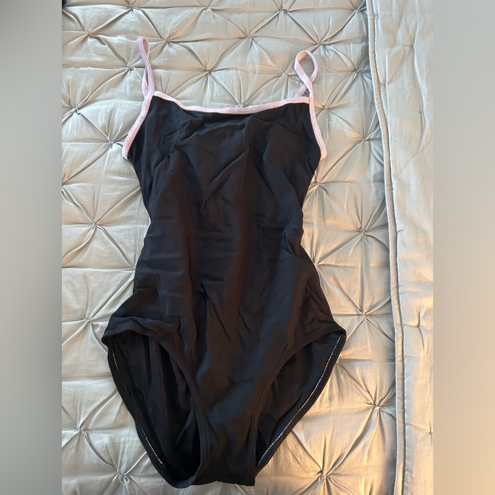 Black and light pink Yumiko leotard